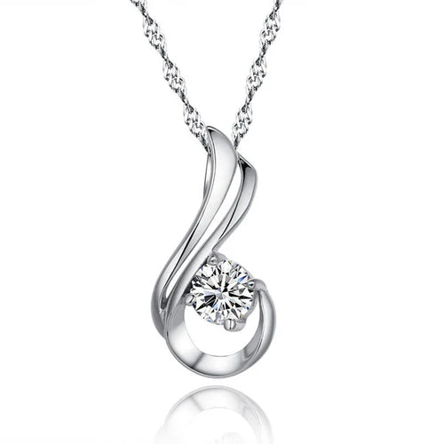 Dolphin Solitaire Diamond Necklace