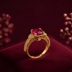 Royal Ruby Filigree Ring side view