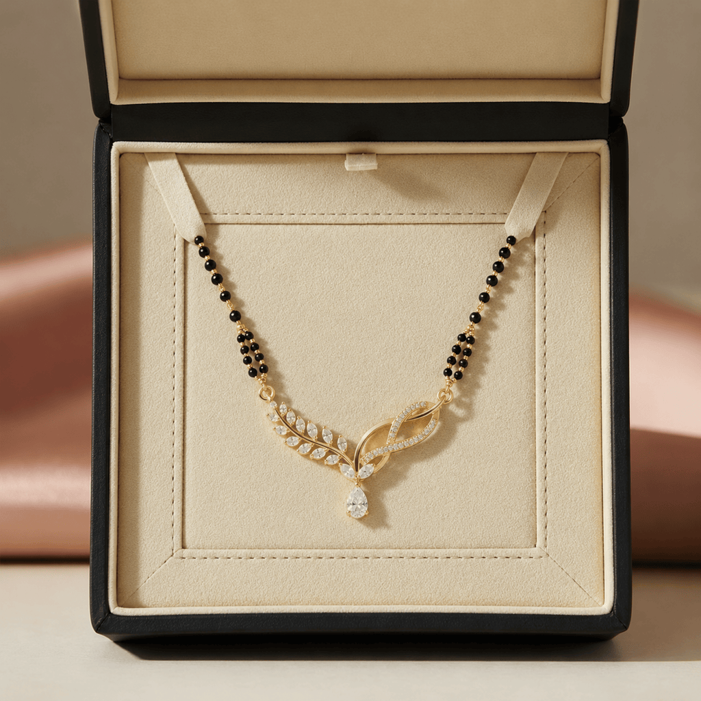 Eternal Leaf Diamond Mangalsutra in gift box